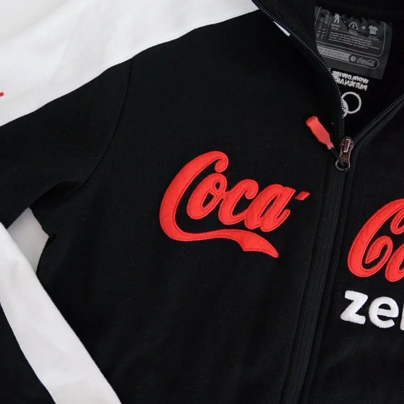 Coke Zero Black Zip Up Sweater Vancouver Olympics  2010 Size Medium - Picture 7 of 14